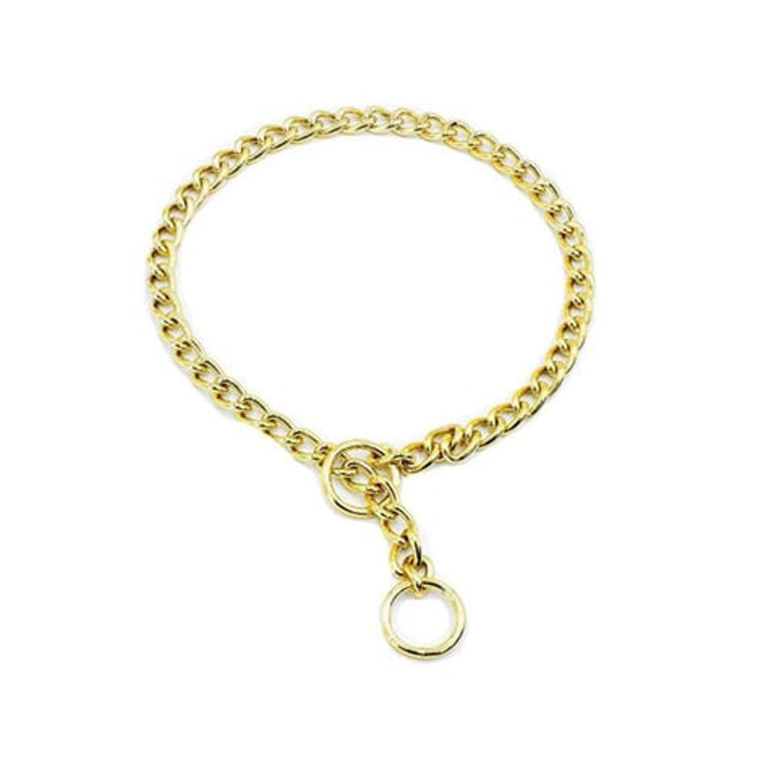 Doggie Gold Plated Choker Chain Dog Collar 3.5x55 cm