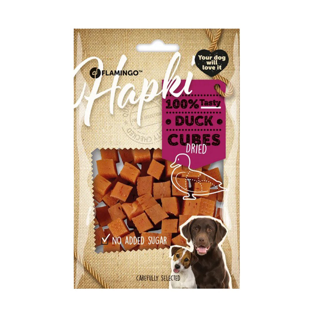 Flamingo Hapki Soft Duck Cubes Dog Treat 85gr