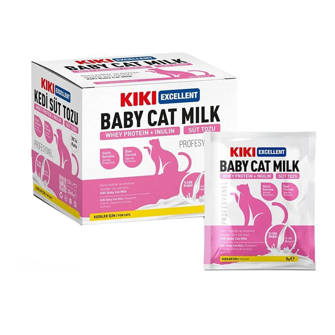 Kiki Excellent Cat Milk Powder Sachet (Whey Protein + Inulin) 5g, Pack of 30