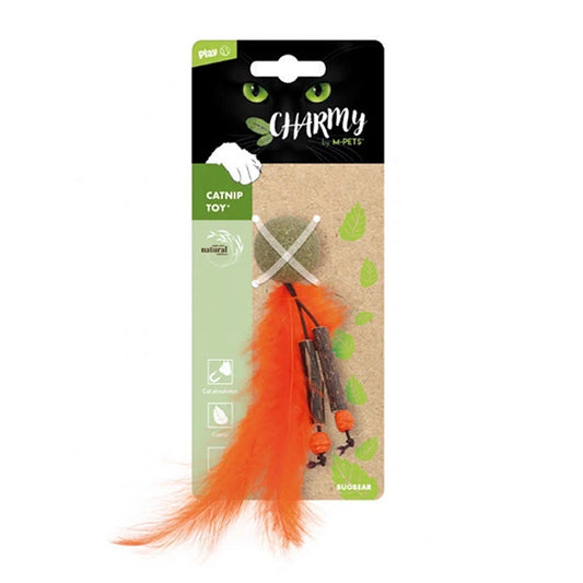 M-Pets Charmy Bugbear Catnip Orange Cat Toy