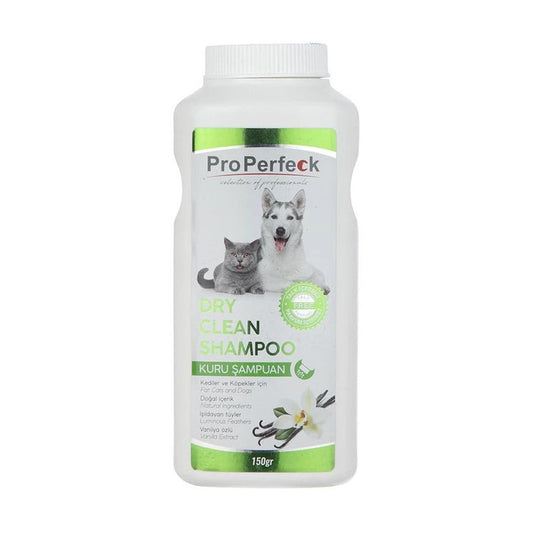 Pro Perfeck Dry Powder Shampoo with Vanilla Scent for Cats and Dogs 150 Gr