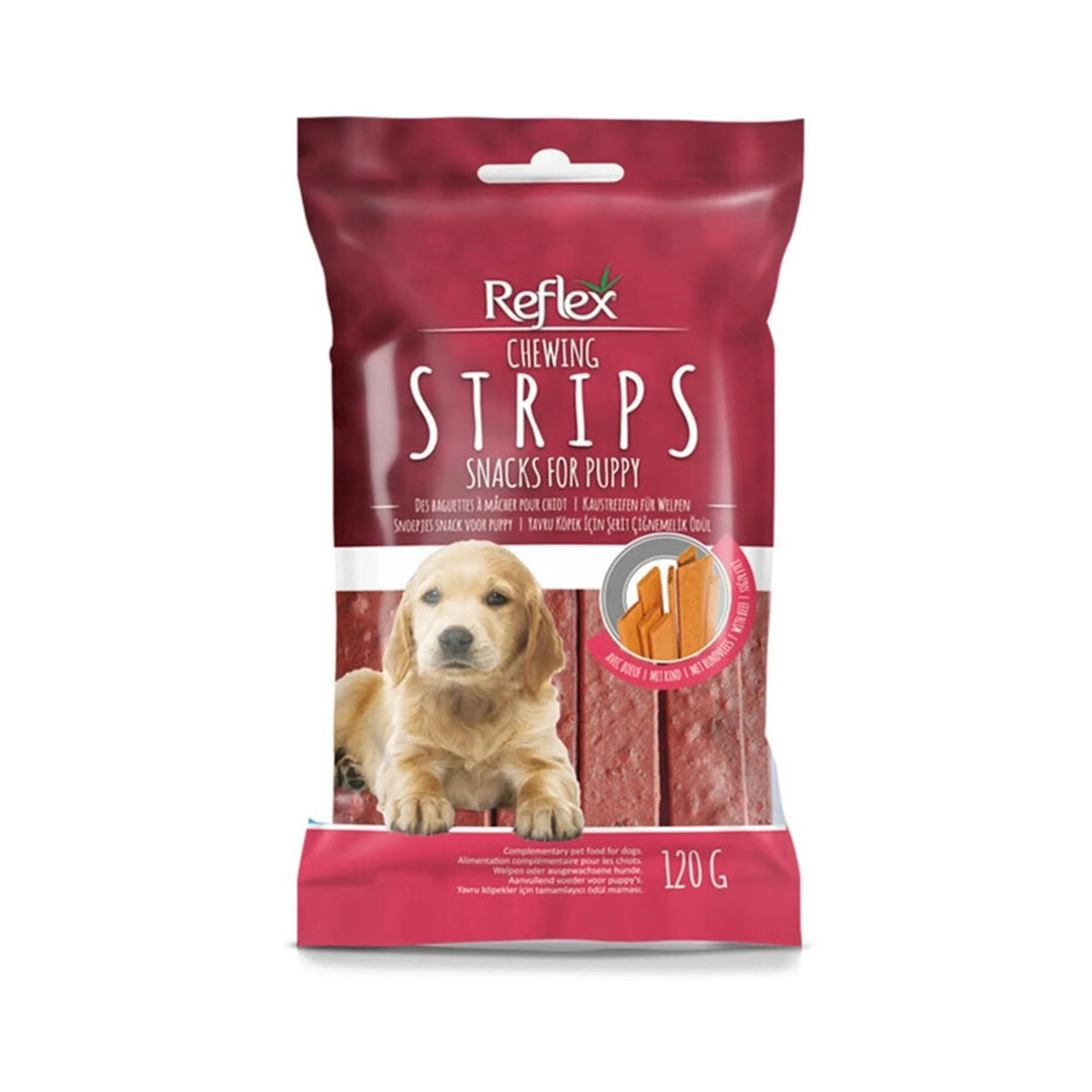 Reflex Chewing Strips Biftekli Çiğnemelik Yavru Köpek Ödülü 120 Gr