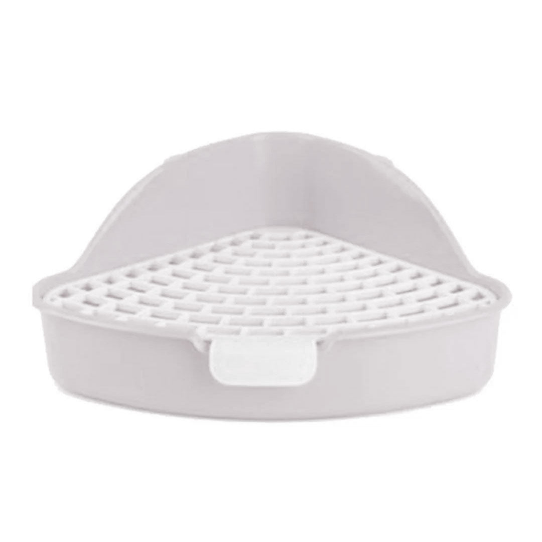 Carno White Corner Rabbit Toilet with Grill