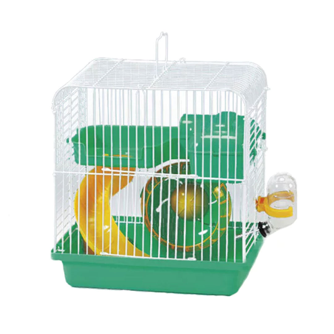 EuroGold Yeşil ve Beyaz Hamster Kafesi 23x17x25 Cm