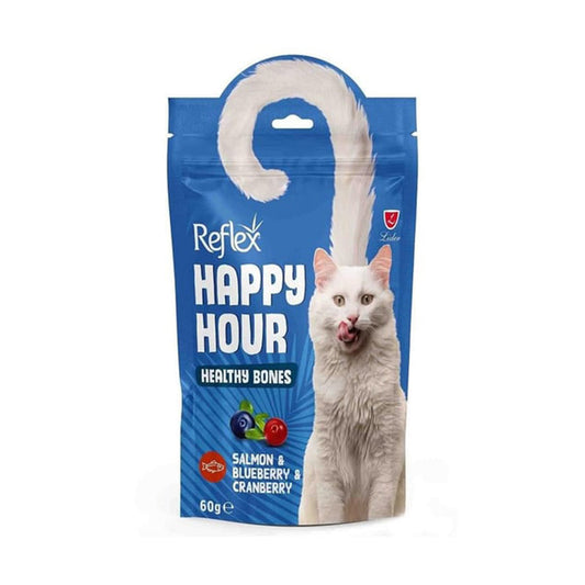 Reflex Happy Hour Healthy Bones Salmon and Blueberry Cat Treats 60gr