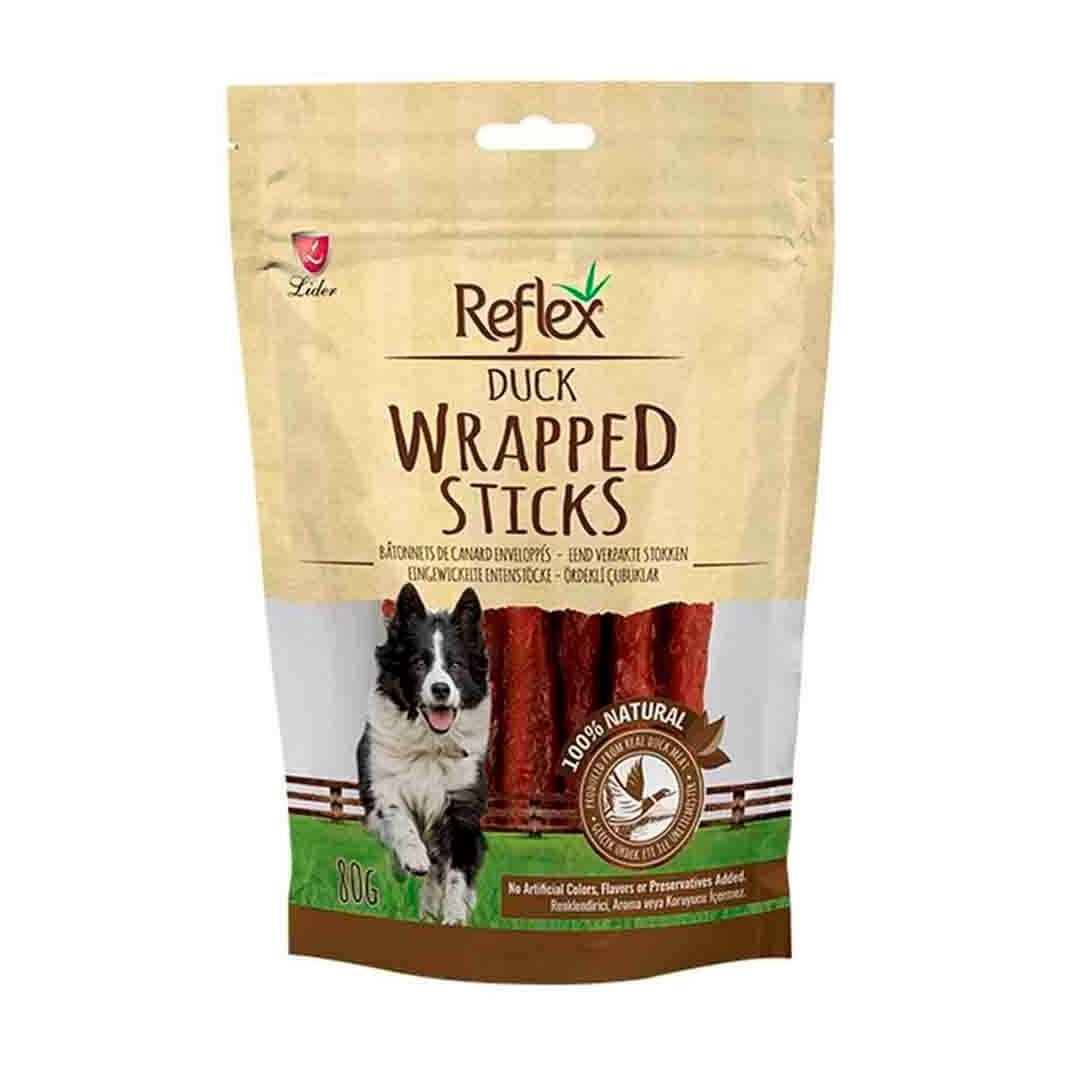 Reflex Treats with Duck Wrapped Stickfor Dogs 80 gr