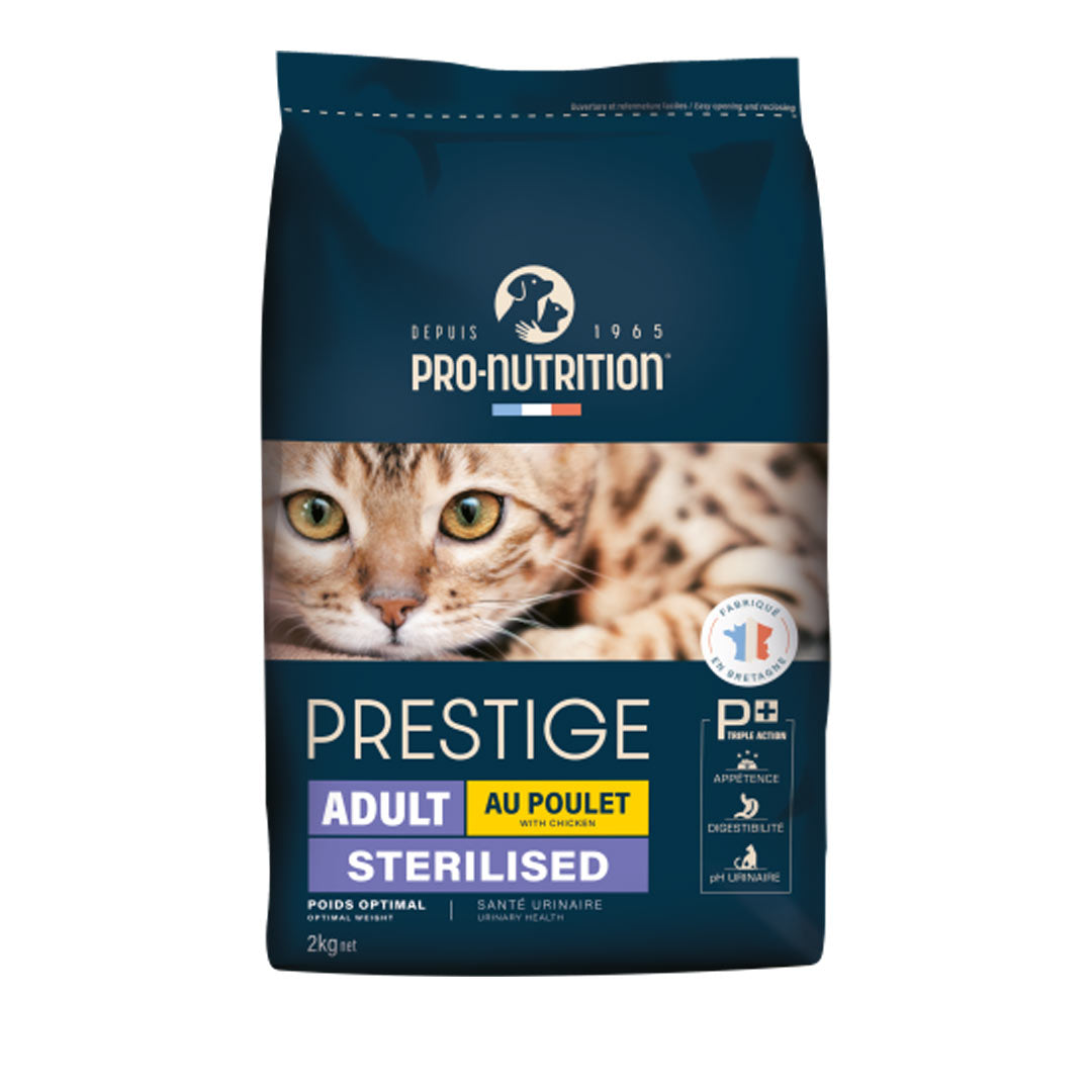 غذای بزرگسال گربه خنثی شده Pro Nutrition Prestige با مرغ 2 کیلوگرم