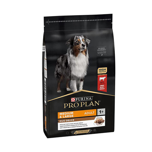 ProPlan Duo Delice Parça Etli Biftekli Orta ve Büyük Irk Yetişkin Köpek Maması 10kg