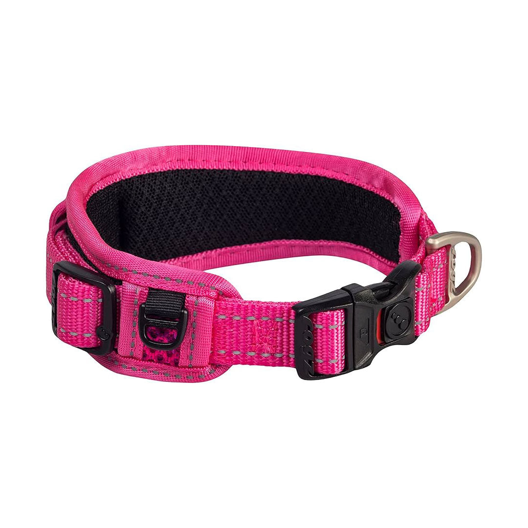 Rogz Utility Padded Classic Pink Dog Collar Large 20x30x42 Cm