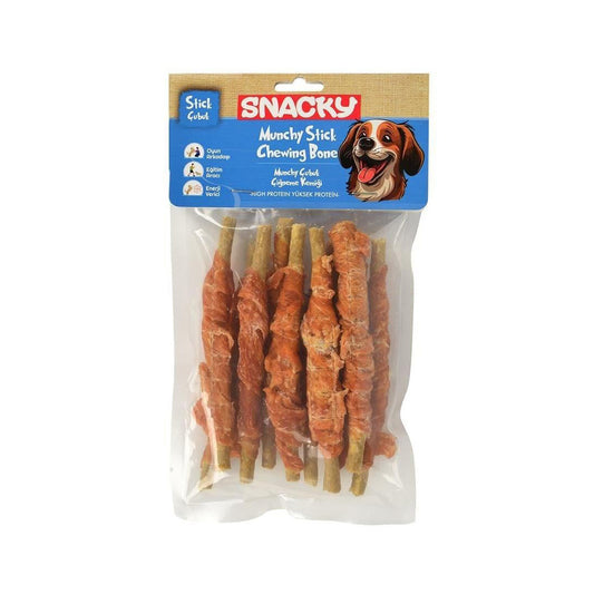 Snacky Munchy Chicken Wrapped Dog Bone 13cm 120g [Pack of 10]